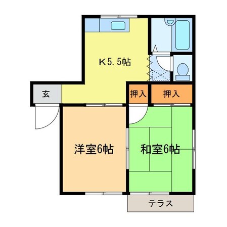 スリーエスハイツⅢの物件間取画像